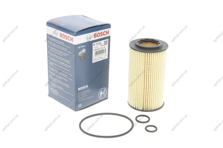 Фільтр масляний двигуна Mercedes C, CLS, E, GLK, M, SLK, Sprinter II (вир-во Bosch) F026407112 BOSCH F 026 407 112 (фото 1)