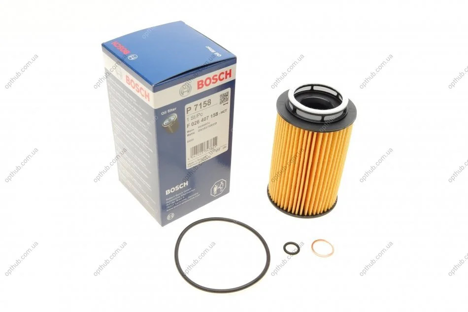 Фільтр масляний BMW 5 (F10/F07/G30/F90) 10- (N63/S63) (opt-om) BOSCH F 026 407 158 (фото 1)