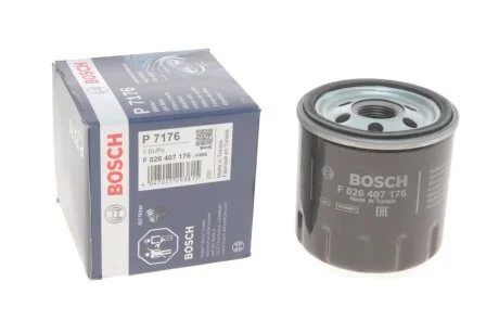 Фільтр масляний двигуна RENAULT DUSTER, LOGAN II 1.5 DCI 10- (вир-во) F026407176 BOSCH F 026 407 176