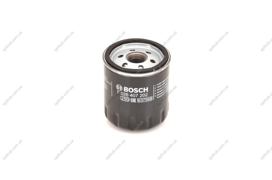 Фільтр масляний VW (VOLKSWAGEN) TRANSPORTER T5; TRANSPORTER T6 -ua BOSCH F026407202 (фото 1)