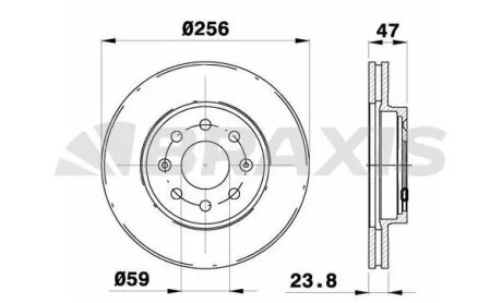Диск гальмівний BRAXIS AE0775