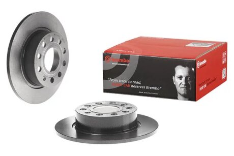 Диск гальмівний ЗАДН SEAT ALTEA XL 10/06- LEON 05/05- TOLEDO 04/04-,SKODA OCTAVIA 02/04-,VW EOS 03 BREMBO 08.9502.11