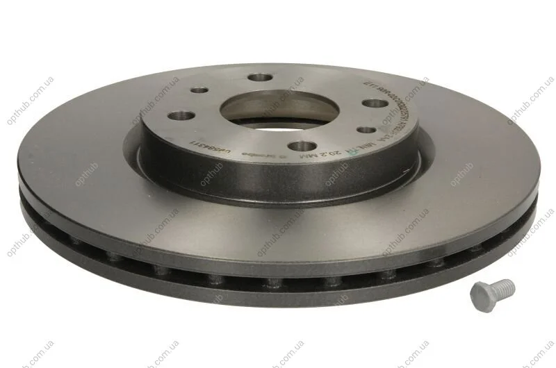 Диск гальмівний ПЕРЕДН CITROEN NEMO 02/08-,FIAT 500 10/07- 500C 09/09- BRAVO 04/07- DOBLO 03/01- ID BREMBO 09.5843.11 (фото 1)