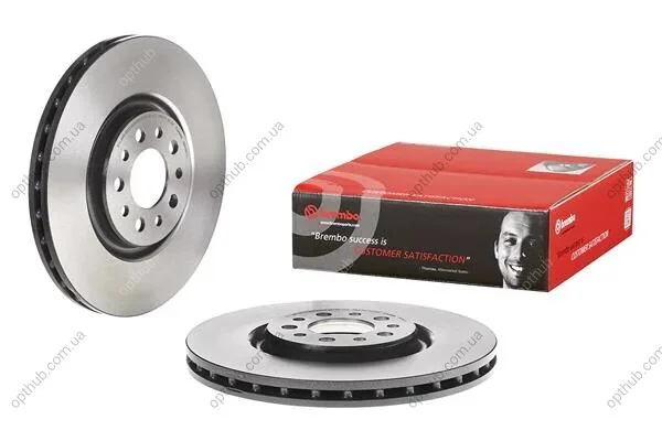 Диск гальмівний ПЕРЕДН ALFAROMEO 159 09/05- BRERA 01/05- -ua BREMBO 09.9365.11 (фото 1)