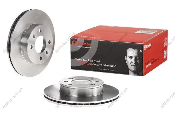 Диск гальмівний ПЕРЕДН HYUNDAI I10 1.1I 12V 08.03-/ KIA PICANTO 1.0I 12V 09.11- -ua BREMBO 09.9503.10 (фото 1)