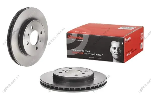 Диск гальмівний ПЕРЕДН MITSUBISHI COLT 03/92-04/96 LANCER 04/88-05/94 LANCER 06/92-07/96 LANCER 08/ -ua BREMBO 09.A116.11 (фото 1)