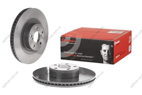 Диск гальмівний ПЕРЕДН SUBARU FORESTER 07/02- IMPREZA ESTATE 08/92-12/00 IMPREZA ESTATE 10/00- OUTB -ua BREMBO 09.A921.11 (фото 1)
