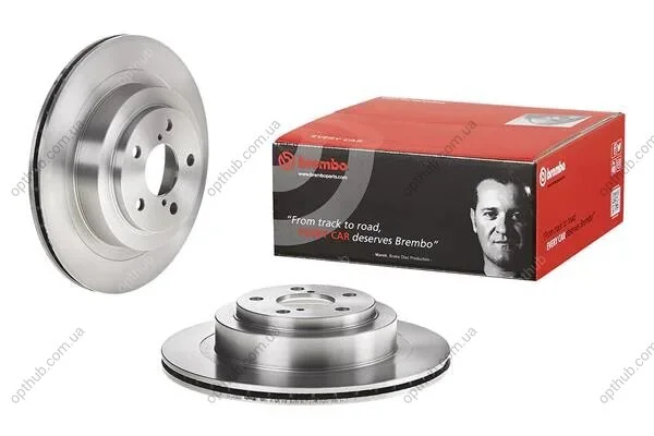 Диск гальмівний ЗАДН SUBARU OUTBACK 03-09),LEGACY IV07-,IMPREZA 02- -ua BREMBO 09.B041.10 (фото 1)