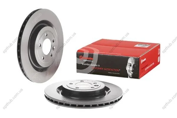 Диск гальмівний ЗАДН LANDROVER RANGE ROVER IV (LG) 08/12-,RANGE ROVER SPORT (04/13- BREMBO 09.B504.11 (фото 1)