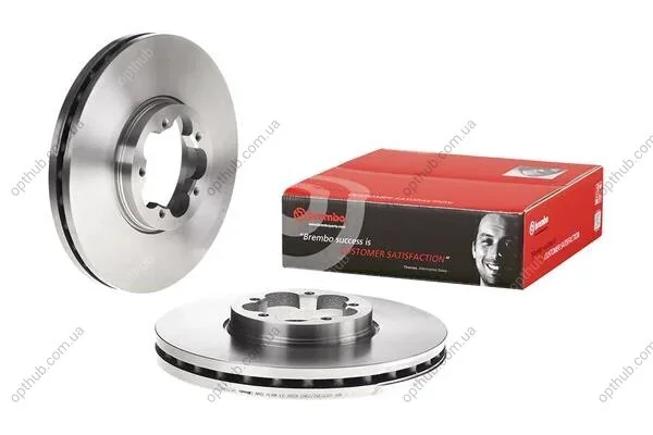 Диск гальмівний ПЕРЕДН FORD TRANSIT BOX 08/13-,FORD TRANSIT BUS 08/13-,FORD TRANSIT CUSTOM BOX 04/1 -ua BREMBO 09.C243.10 (фото 1)