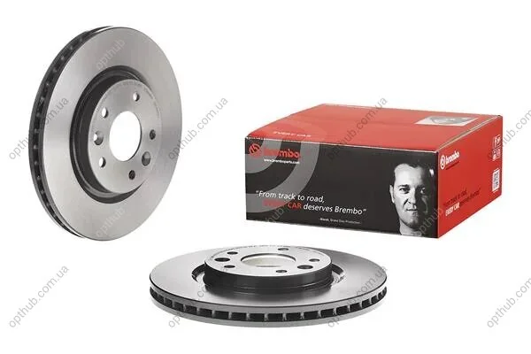 Диск гальмівний ПЕРЕДН NISSAN LEAF (ZE0) 11/10-,NISSAN QASHQAI II 11/13-,NISSAN X-TRAIL 10/13-,RE -ua BREMBO 09.C545.11 (фото 1)