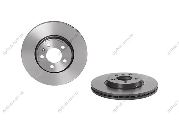 Диск гальмівний ПЕРЕДН AUDI A1 SPORTBACK (GBA) 07/18-,SEAT ARONA (KJ7) 07/17-,SEAT IBIZA V (KJ1) 01 BREMBO 09.D571.11 (фото 1)
