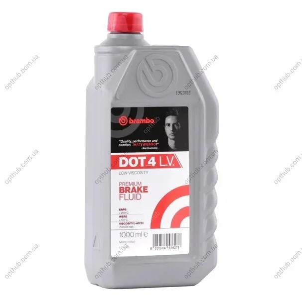 Рідина гальмівна DOT 4 1л DOT 4 LV 12 X 1L -ua BREMBO L 04 210 (фото 1)