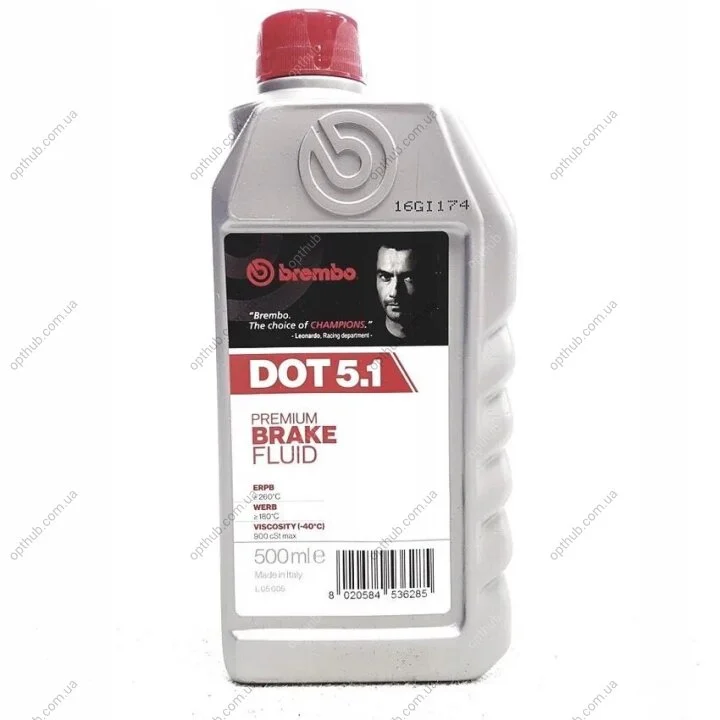 Рідина гальмівна DOT 5.1 500мл BREMBO L 05 005 (фото 1)