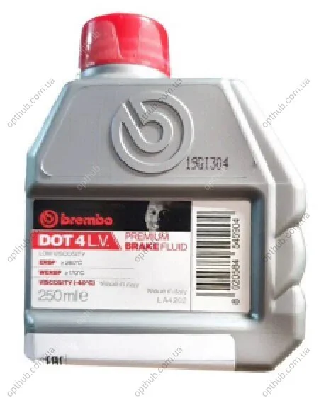 Рідина гальмівна DOT 4 0.25л BREMBO L A4 202 (фото 1)