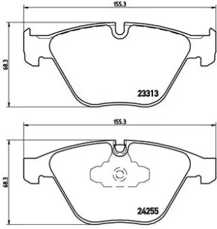 Колодки гальмівні дискові ПЕРЕДН СЕРИЯ XTRA BMW 5(F10) 523I,528I,520D,525D,530D 2010- P06055X-ua BREMBO P06 055X