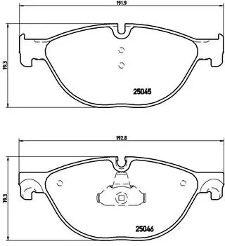 Колодки гальмівні дискові ПЕРЕДН BMW 5(F10) 3.0 4.4 2010-,7(F01-04) 3.0 4.4 08- P06076-ua BREMBO P06 076 (фото 1)