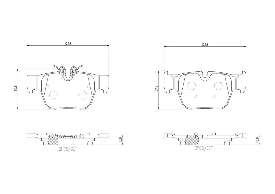 Гальмівні колодки дискові BREMBO P06 117 (фото 1)
