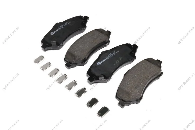 Колодки гальмівні дискові ПЕРЕДН DODGE NITRO 2.8CRD 07-,JOURNEY 2.0CRD 08-,JEEP CHEROKEE 2.8CRD 08- P11022-ua BREMBO P 11 022 (фото 1)