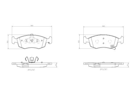 Гальмівні колодки дискові BREMBO P11 031
