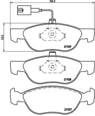Тормозные колодки дисковые BREMBO P23 070 (фото 1)