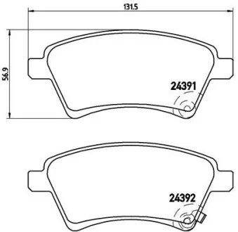 Гальмівні колодки дискові BREMBO P23 105