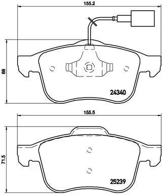 Гальмівні колодки дискові BREMBO P23 132 (фото 1)