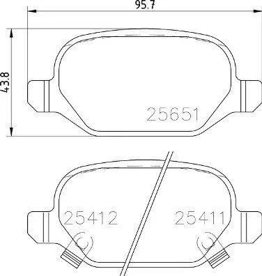 Тормозные колодки дисковые BREMBO P23 151 (фото 1)