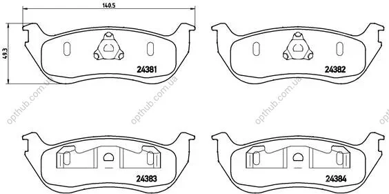 Гальмівні колодки дискові BREMBO P24 068 (фото 1)