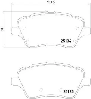 Тормозные колодки дисковые BREMBO P24 151
