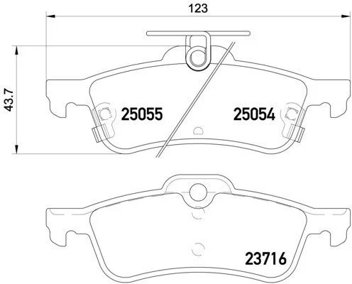 Тормозные колодки дисковые BREMBO P28 070 (фото 1)