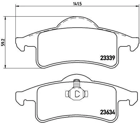 Колодки тормозные дисковые задние.8JEEP GRAND CHEROKEE II 04.1999- P37006 BREMBO P37 006 (фото 1)