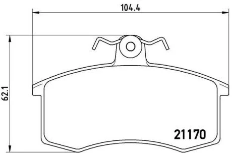 Тормозные колодки дисковые BREMBO P41 003