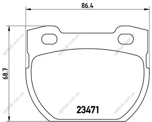 Колодки гальмівні дискові ЗАДН LANDROVER DEFENDER 2.5 98- P44006 BREMBO P44 006 (фото 1)