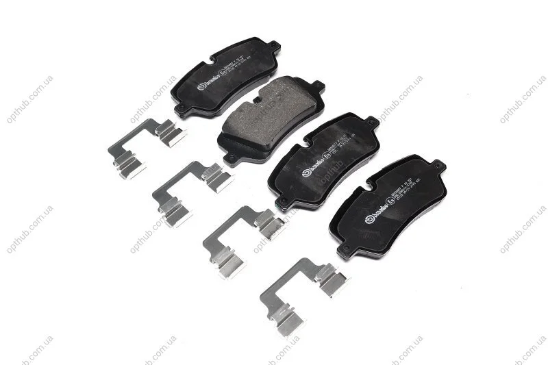 Колодки гальмівні дискові ЗАДН LANDROVER RANGE ROVER IV 3.0-5.0 2012-, SPORT 3.0 5.0 2013- P44021 BREMBO P44 021 (фото 1)