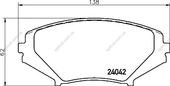Колодки гальмівні дискові ПЕРЕДН MAZDA RX-8 03-08 P49034-ua BREMBO P49 034 (фото 1)