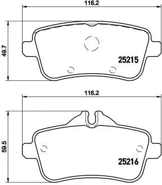 Гальмівні колодки дискові BREMBO P50 100 (фото 1)