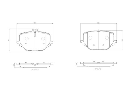 Колодки тормозные дисковые (комплект 4 шт.)) BREMBO P50170