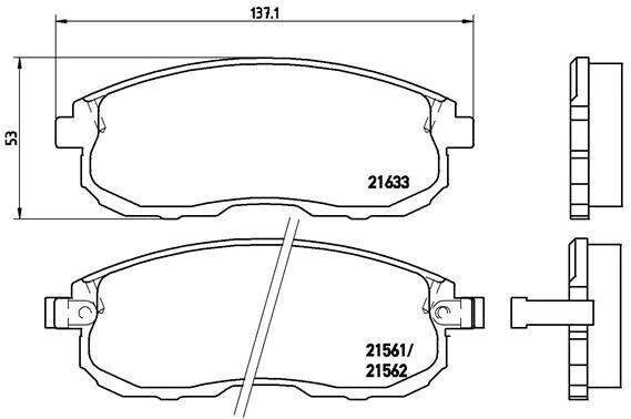 Гальмівні колодки дискові BREMBO P56 021 (фото 1)