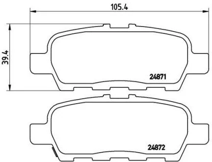 Гальмівні колодки дискові BREMBO P56 068