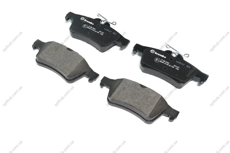 Колодка гальм. диск. FORD FOCUS MAZDA 3,5 OPEL VECTRA C, RENAULT LAGUNA задн. (вир-во) C.I.U BREMBO P 59 042 (фото 1)