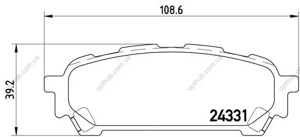 Колодки гальмівні дискові ЗАДН SUBARU FORESTER 2.0I 4X4 05-07,2.5I 4X4 03-07,IMPREZA 1.5I 06-07,IMPREZA P78014 BREMBO P78 014 (фото 1)