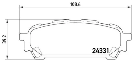 Колодки тормозные дисковые задние SUBARU FORESTER 2.0I 4X4 05-07,2.5I 4X4 03-07,IMPREZA 1.5I 06-07,IMPREZA P78014 BREMBO P78 014