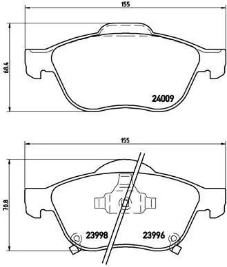 Гальмівні колодки дискові BREMBO P83 043 (фото 1)