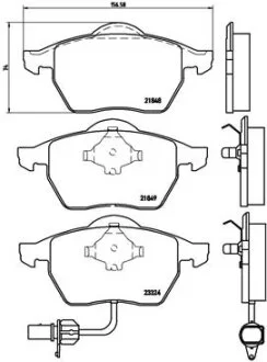 Колодки гальмівні дискові ПЕРЕДН SEAT ALHAMBRA 04.1996-,FORD GALAXY 01.1997-,VW SHARAN 04.2000- P85060-ua BREMBO P85 060