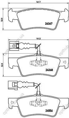 Колодки гальмівні дискові ЗАДН VW TOUAREG 2.5 R5 TDI 03-10 P85068-ua BREMBO P85 068 (фото 1)