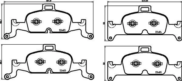 Гальмівні колодки дискові BREMBO P85 164 (фото 1)