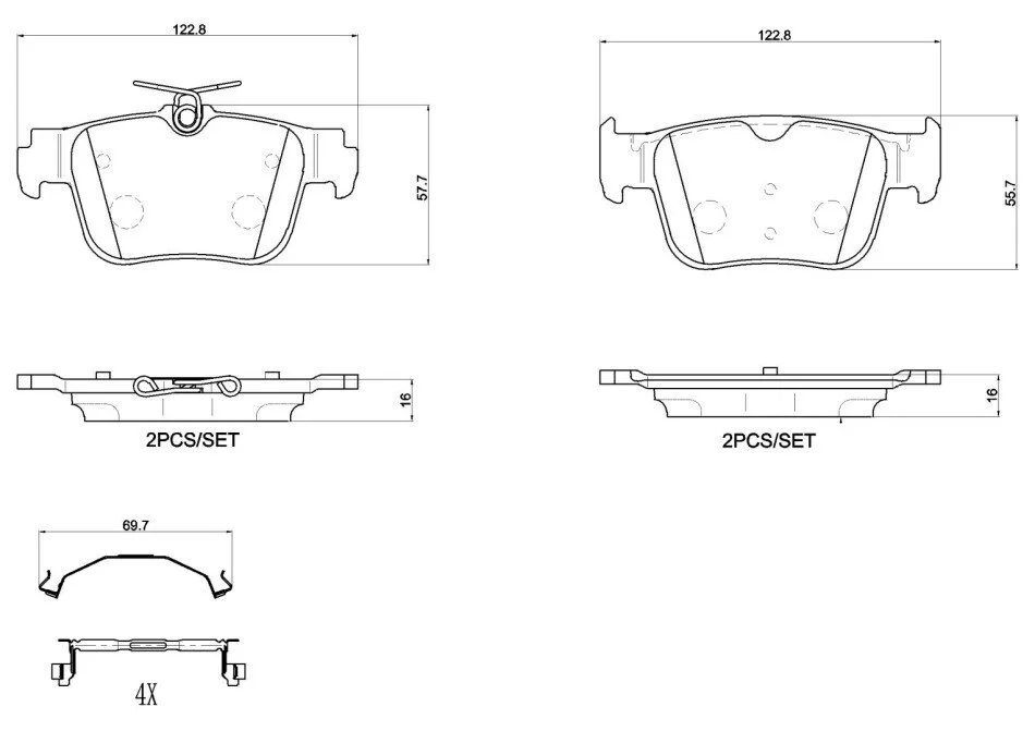 Гальмівні колодки дискові BREMBO P85 184 (фото 1)