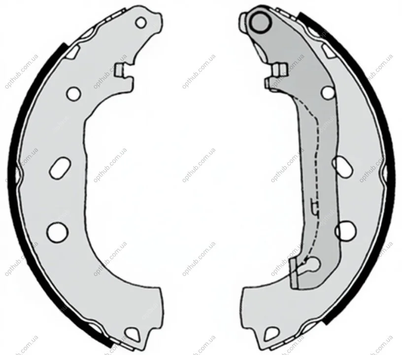 Гальмівні колодки барабанні BREMBO S24 539 (фото 1)