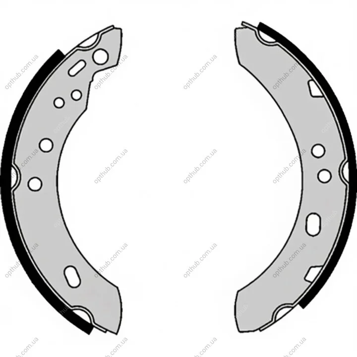 Колодки гальмівні барабанні (комплект 4 шт) BREMBO S56507 (фото 1)